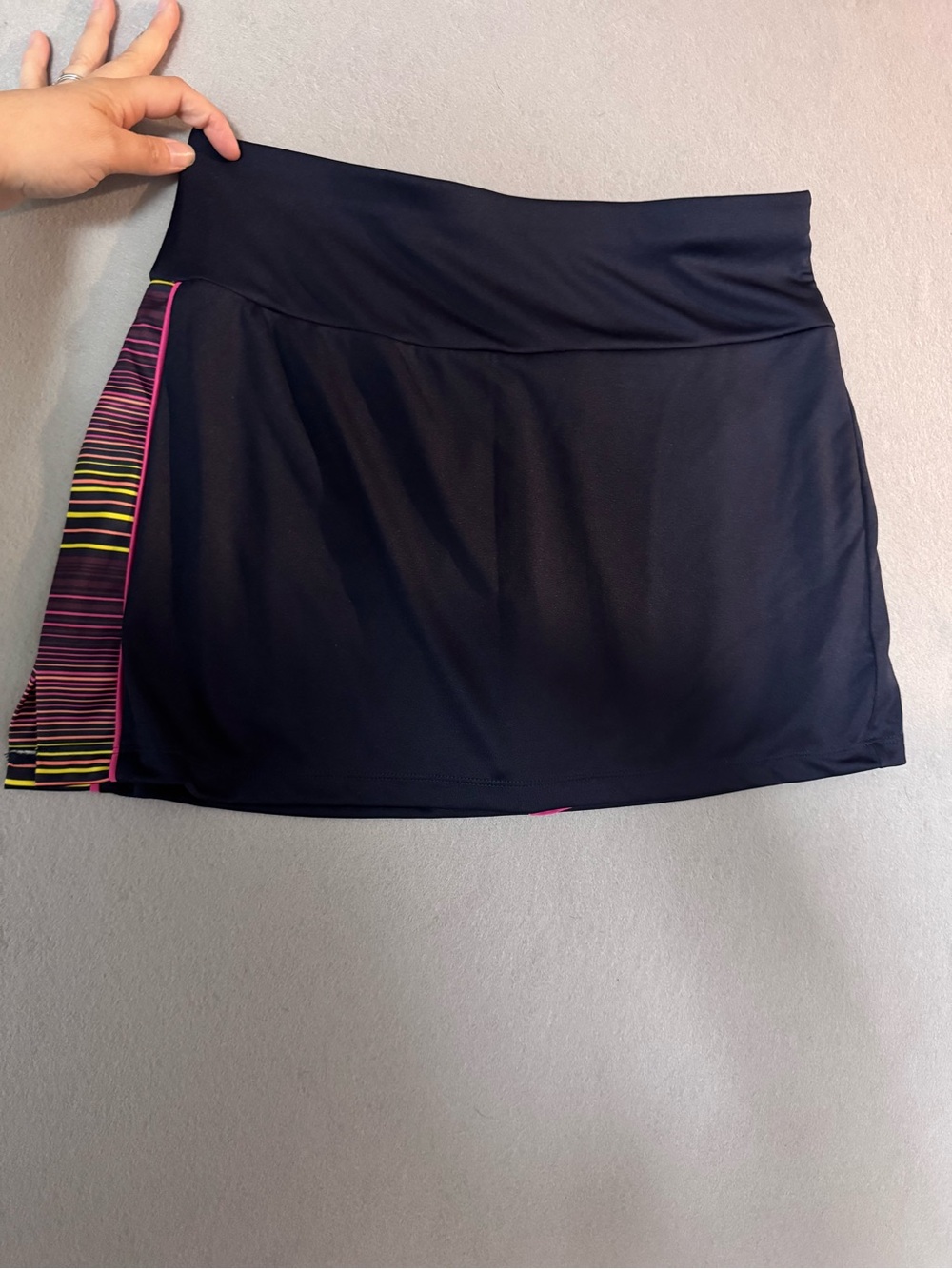 PGA Tour Navy Blue Skort with Neon Stripe Side Panel Women’s Medium